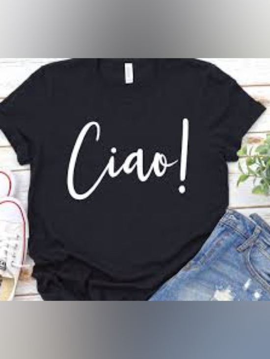 Source Unknown Tops - Ciao Black T Shirt Tee Paris Designer French M